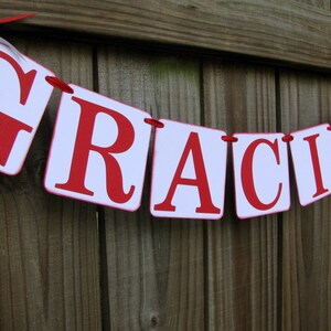 Gracias Banner, Photo prop, Spanish, Latino wedding decor, Thank you banner, Wedding Garland image 2