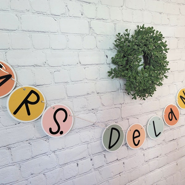 Boho Classroom Name Banner Etsy