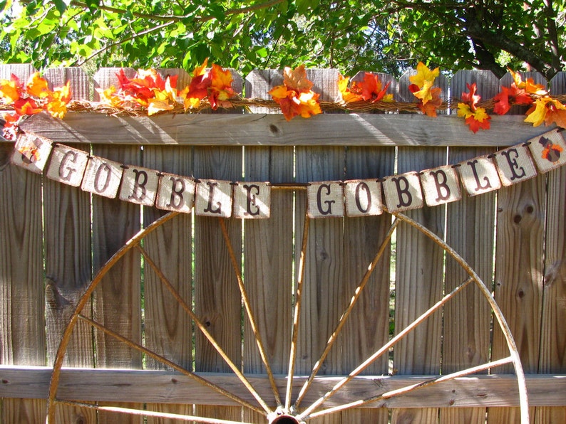 Thanksgiving Holiday Banner Gobble Gobble Thanksgiving | Etsy