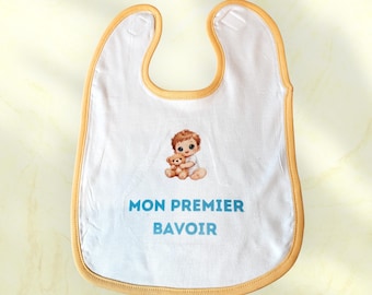 Personalized baby bib – My first bib / Little bear / Cuddly bunny – Baby shower gift