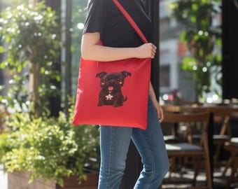 Dog-themed tote bag – Reusable fabric bag – Original gift for animal lovers – L’Imaginée