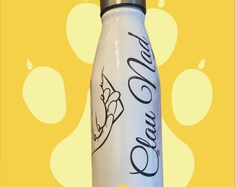 Personalized 500ml stainless steel water bottle – Custom-made – Unique & sustainable gift – Handmade