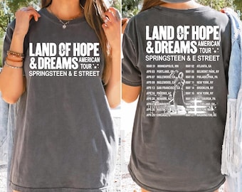 Bruce Springsteen Land Of Hope & Dreams Tour Shirt, Bruce Springsteen Tour 2026 T-shirt, Bruce Springsteen Fan Gift, Bruce Springsteen Merch