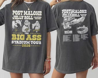 2-Side Post Malone Jelly Roll Big Ass Stadium 2026 Tour Shirt