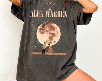 Alex Warren Moon Comfort Colors Shirt, Alex Warren Tour 2026 Vintage Shirt, Dancing Couple Graphic Tee, Kouvr Annon Love Story Merch