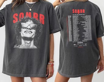 Sombr You Are The Reason Tour Shirt 2-Sided, Sombr Interpol Concert Merch with Tour Dates, You Are The Reason 2026 Tour Dates Apparel