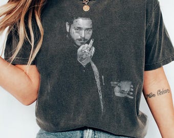 Posty Stadium Tour 2026 Shirt, Edgy Post Malone Middle Finger Tee, Comfort Colors 1717 Pepper, Post Malone Graphic T-Shirt