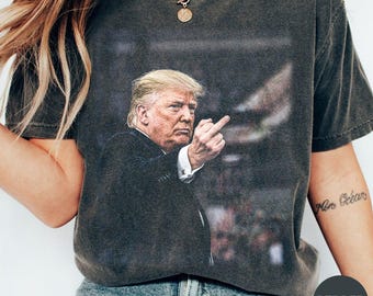 Retro Donald Trump Bootleg Tee, 45th 47th President Shirt, Trump Supporter Gift, Patriotic American T-Shirt, Oversized Vintage Graphic Tee