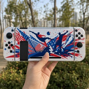 Nintendo Switch Case US Soccer Fan Gift | World Cup Football Hard Shell Cover | OLED Lite Switch 2 Gaming Accessory