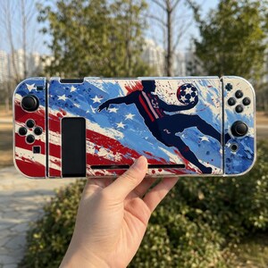 Nintendo Switch Case US Soccer Fan Gift | World Cup Football Hard Shell Cover | OLED Lite Switch 2 Gaming Accessory