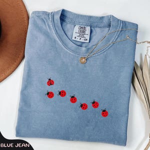 Minimalist Ladybug T-Shirt, Lucky Lady Bug Graphic Tee, Cute Nature Inspired Shirt, Red Beetle Insect Apparel, Gift for Gardeners