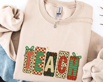 Floral Teach Sweatshirt, süßes Lehrer Sweatshirt, Geschenk für Lehrer, Schulanfang, Lehrer Hoodie. Schulshirt,Lehrer Sweatshirt