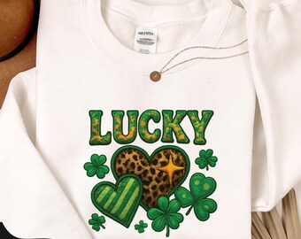 St Patricks Day Sweatshirt, Lucky Shamrock Shirt, süßes St Patrick's Party T-Shirt, irische Retro Shenanigans