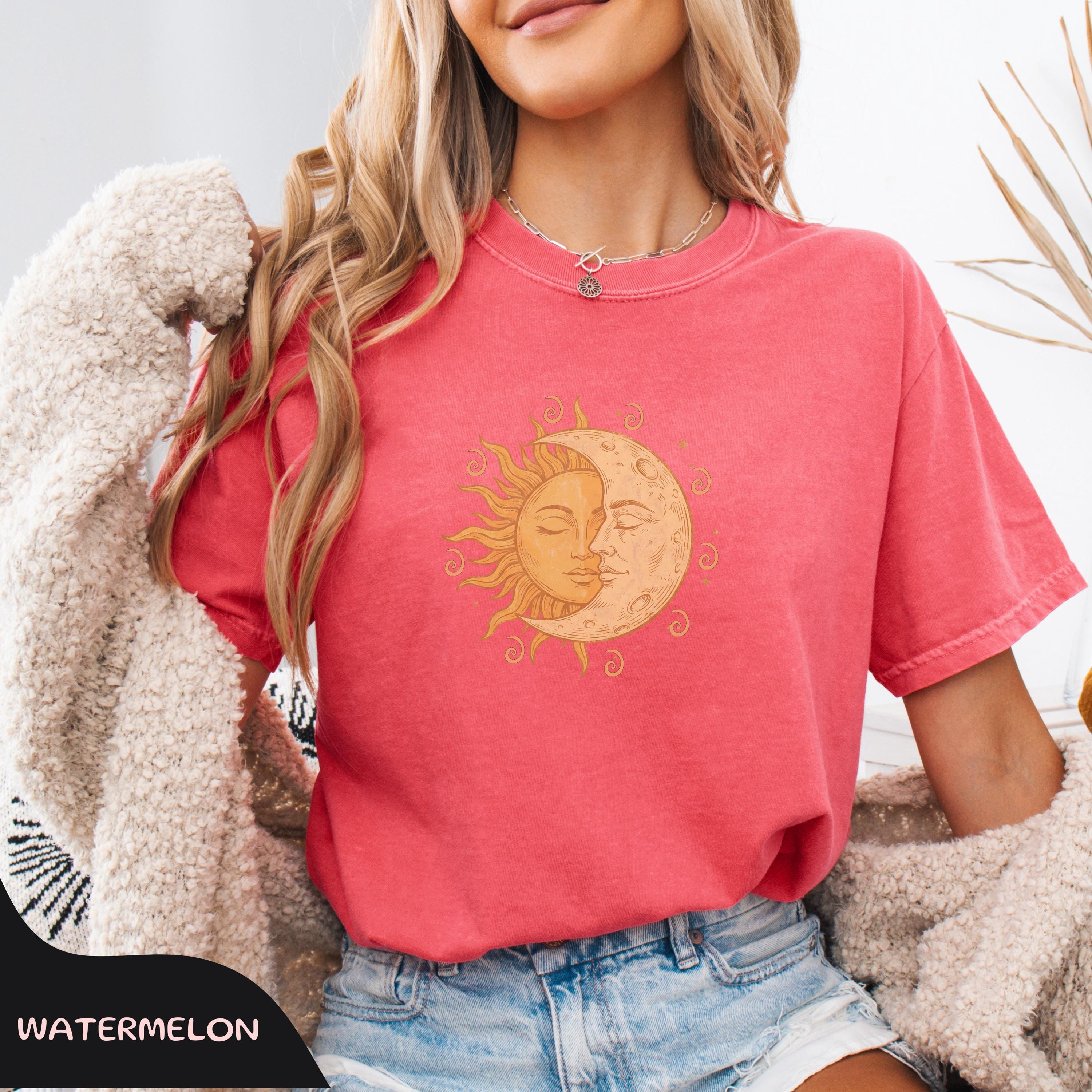 Comfort Colors® Mystical Sun and Moon Face T-shirt, Yin Yang Tee ...