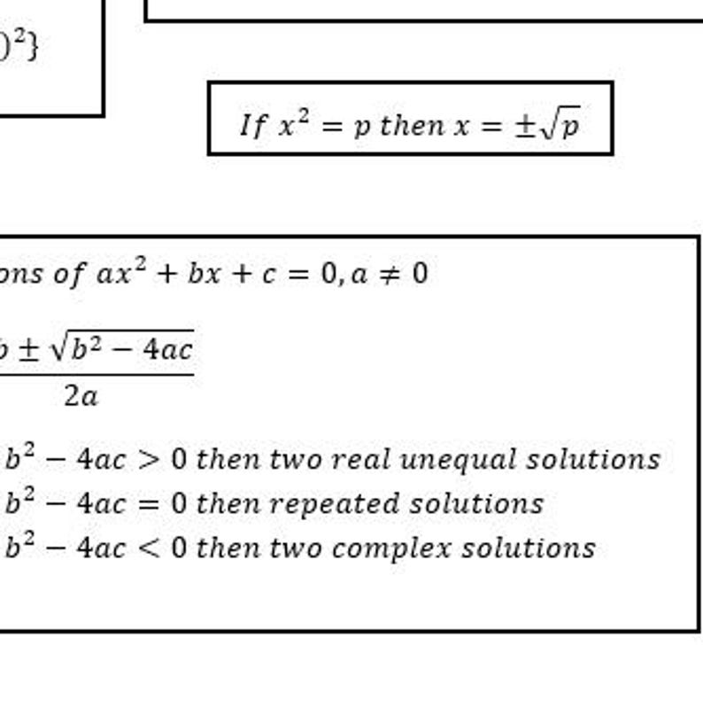 Algebra Formulae Cheat Sheet, Helpful for Parents. Practice Study Guide ...