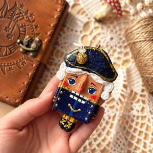 Customizable Handmade Nutcracker Ornament – Vintage-Style Holiday Decor (Multiple Colors)