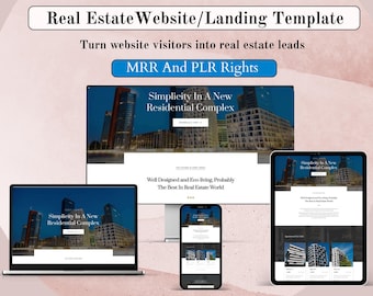 Realtor Landing Page Canva Template, Real Estate Marketing Website Design, Editable Lead Generation Template for Realtors, Digital Download