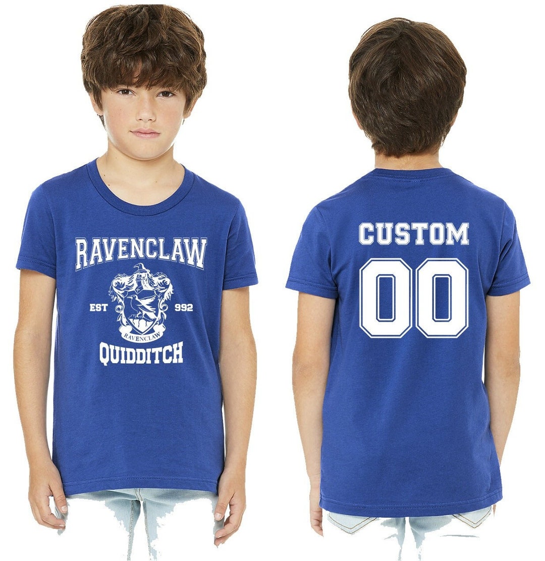 Personalized Kids Wizard Ravenclawe Quidditch Jersey Shirt With Your