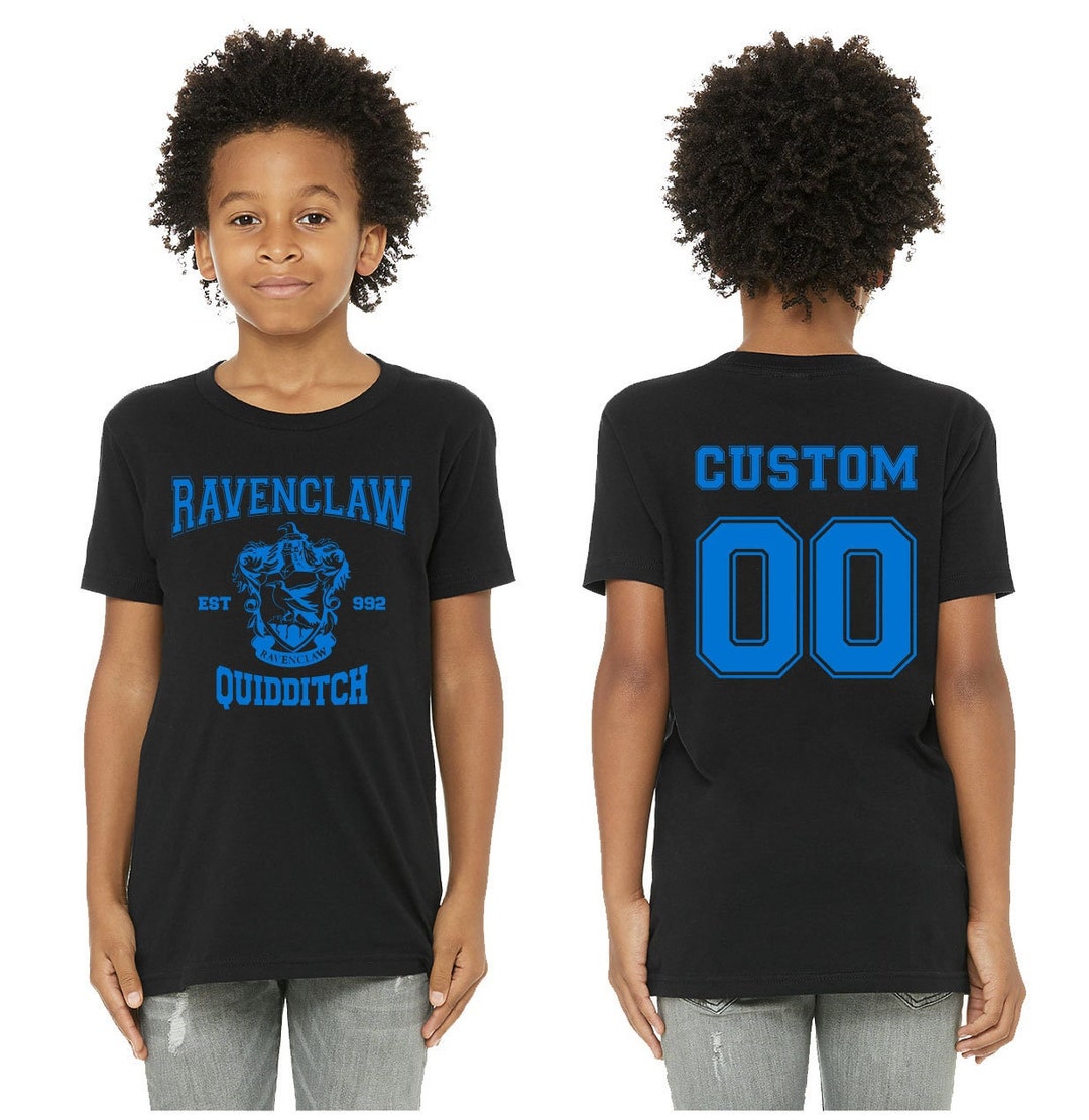 Personalized Kids Wizard Ravenclawe Quidditch Jersey Shirt With Your