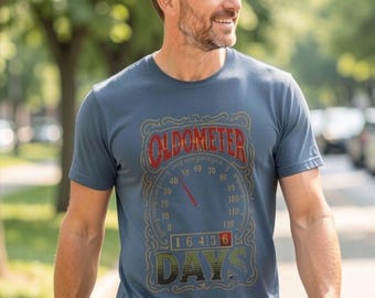 Oldometer 45th Birthday Shirt, Funny Gift for Dad Turning 45