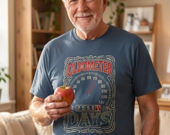 Oldometer 70th Birthday Shirt, Funny Gift for Dad Grandpa Turning 70