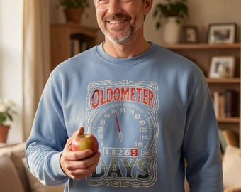 Oldometer 50th Birthday Comfort Colors 1566 Sweatshirt, Funny Dad Grandpa Turning 50 Gift