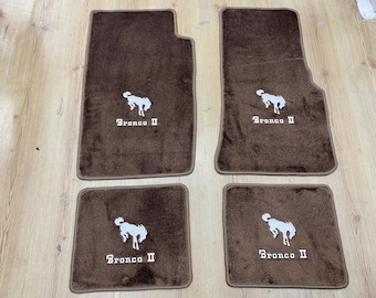 For Bronco II floor mat mats Carpet brown set of4 1984-89