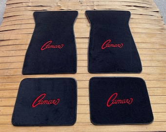 For Chevy Camaro Floor Mats Carpet Black set of4 1967-79