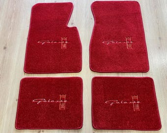 For Ford Galaxie 500 Floor Mats Carpet Red Set Of4 1964-68