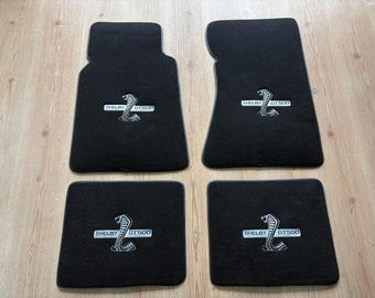 For Mustang SHELBY Floor Mat Mats Carpet Black Set of 4 1964-73