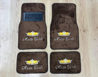 Juego de 4 alfombrillas para Chevy Monte Carlo (1970-1988) en color marrón