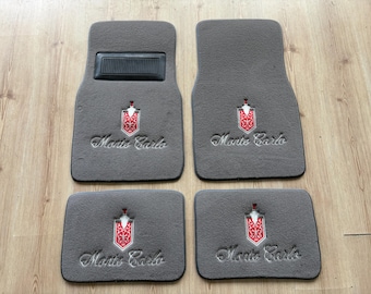 For Monte Carlo Floor Mat Mats Carpet GRAY Set Of 4 ( 1970-88 )