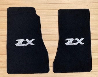 For Datsun ZX 240 260 280 Floor Mats Carpet Black Silver letter Set of 2 1970-78