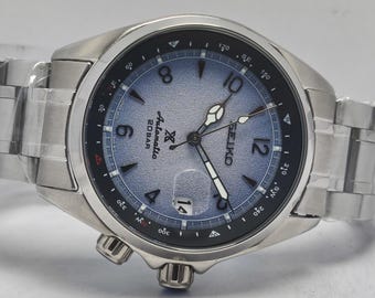 Seiko Alpinist Automatic 6R35 Purple Dial Wrist Watch