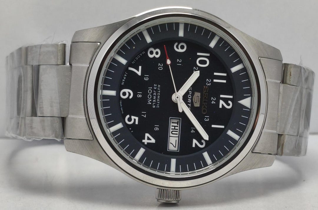 Seiko 5 Sports 23 Jewels 7S36B Automatic Watch, Transparent Back