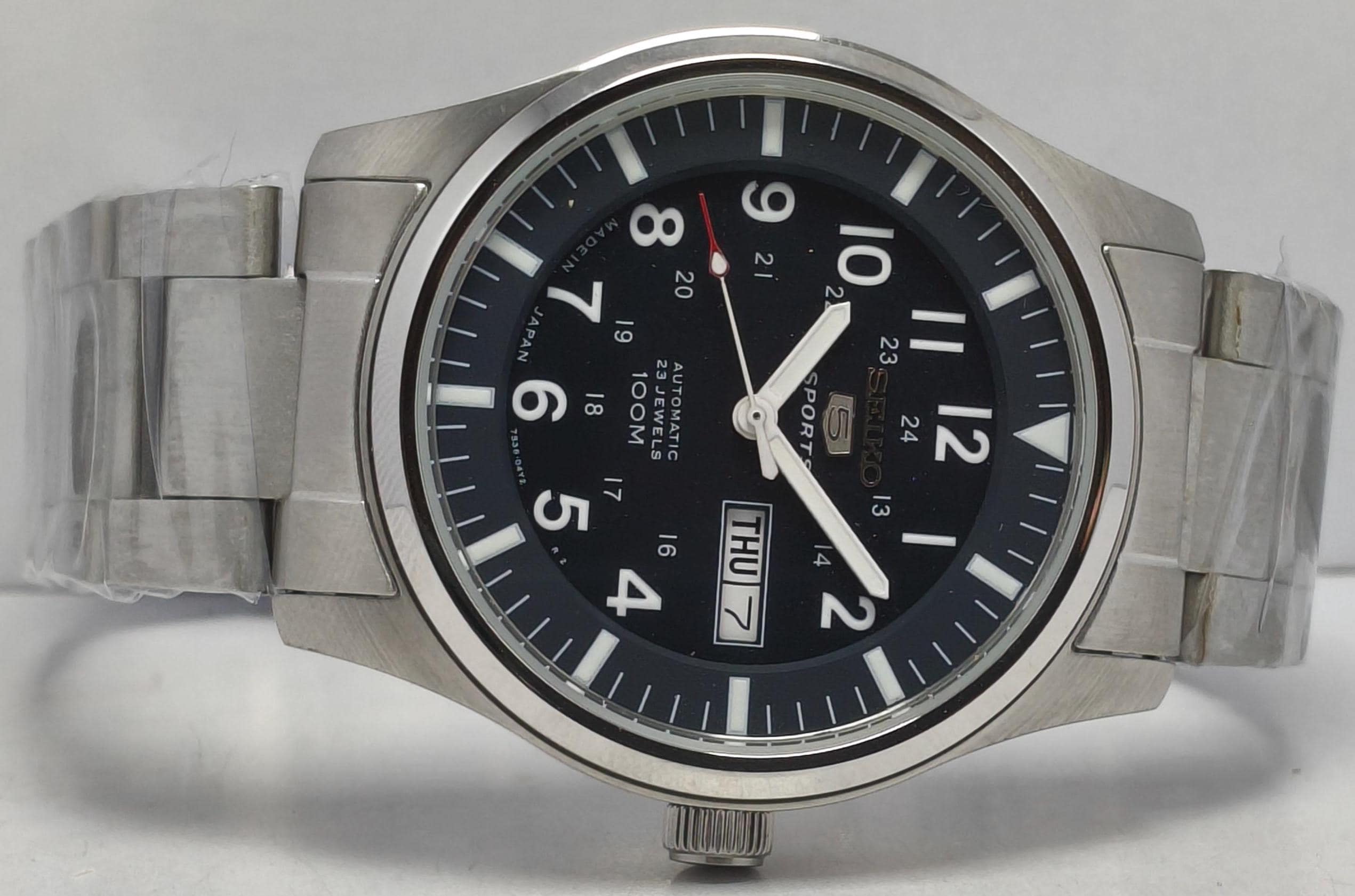 D*a様 SEIKO Automatic 23 Jewels 腕時計 Seiko 5 Sports 23 Jewels 7S36B Automatic Watch, Transparent Back