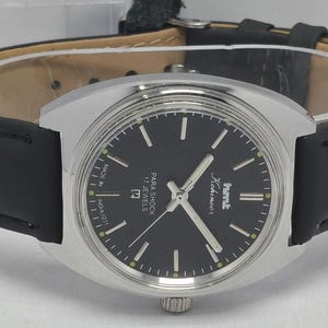 Vintage HMT Kohinoor Black Dial 17 Jewels Hand Winding Wrist Watch India Made