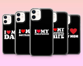Love Quote Phone Case Family Couple Cover for iPhone 17Pro, 16, 15, 14, 13, 12, Samsung S25, S24, S23Fe, S22, A16, A26, A56, Pixel 10, 9Pro