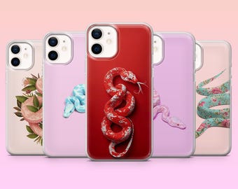 Etui na telefon z motywem węża i gadów do iPhone'a 17Pro, 16, 15, 14, 13, 12, Samsunga S25, S24, S23Fe, S22, A16, A26, A56, Pixela 10, 9Pro