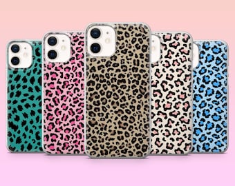 Funda de teléfono con estampado de guepardo, moderna y con diseño de animales, para iPhone 17Pro, 16, 15, 14, 13, 12, Samsung S25, S24, S23Fe, S22, A16, A26, A56, Pixel 10, 9Pro