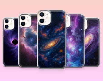 Galaxy Phone Case Space Night sky Cover for iPhone 17Pro, 16, 15, 14, 13, 12, Samsung S25, S24, S23Fe, S22, A16, A26, A56, Pixel 10, 9Pro