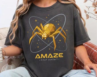Comfort Colors® Amaze Amaze Amaze T-Shirt, Project Hail Mary Rocky Shirt, Book Lovers Gift, SciFi Reader Gift, Space Shirt, Alien Shirt