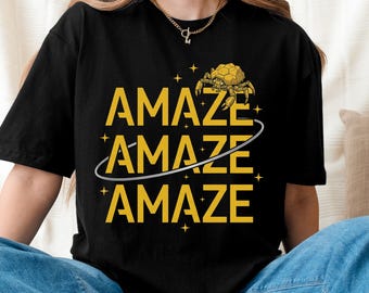 Amaze Amaze Amaze T-Shirt, Project Hail Mary Rocky Sweatshirt, Book Lovers Gift, SciFi Reader Gift, Space Shirt, Alien Shirt
