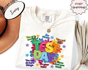 Comfort Colors® Neon Test Day Shirt, You Got This Shirt, Teacher Floral Shirt, State Testing Shirt, Teacher Team Shirt