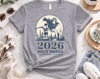 2026 Nordamerika Fußball Shirt, Fußballfan Grafik T-Shirt, Nordamerika Fußballanhänger T-Shirt