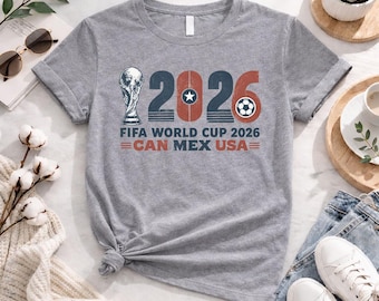 2026 Fußball-Meisterschafts-Shirt, Nordamerika Fußball-Fan-T-Shirt, USA Kanada Mexiko Fußball-Grafik-T-Shirt