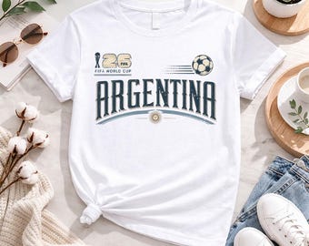 Argentinien WM 2026 Shirt, Argentinien Fußball Fan T-Shirt, Fußball Fan Geschenk
