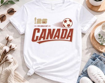 Kanada WM 2026 Shirt, Kanada Fußball Fan T-Shirt, Fußball Fan Geschenk