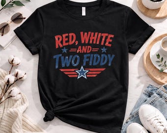 Rot, Weiß und zwei Fiddy Shirt, Amerika 250 Feier T-Shirt, Patriotisches USA Shirt, Fourth of Juli Geschenk