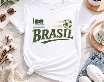 Brasilien WM 2026 Shirt, Brasilien Fußball Fan T-Shirt, Fußball Fan Geschenk